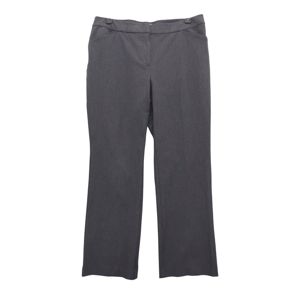 Chico's Dress Pants Womens 2 Short Gray Straight Leg Career‎ Trousers